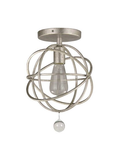 Solaris 9 inch Flush-Mount Ceiling Light in Olde Silver.